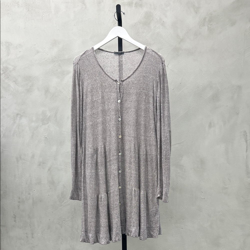 Gray Button-Up Cardigan